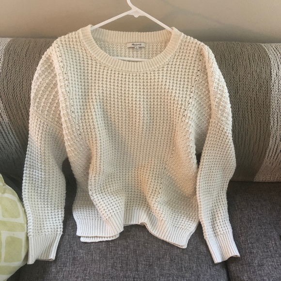 Madewell Sweaters - Madewell Cable Knit Cream Sweater